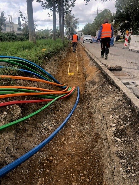 Die Breitbandversorgung wurde verlegt