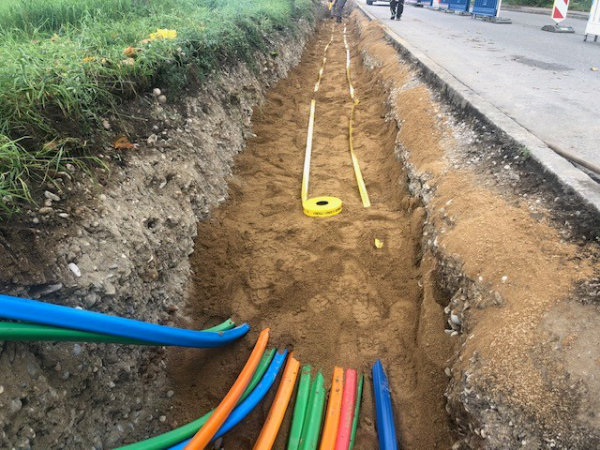 Die Breitbandversorgung wurde verlegt